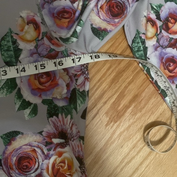 Zara Floral Midi Dress Women’s L Bodycon form fitting stretch Fairy goth grunge - Picture 10 of 11